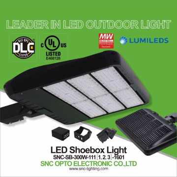 O estacionamento do diodo emissor de luz do UL DLC 300W do CUL ilumina a iluminação da estrada 130LM / W O preço de fábrica chinês do OEM 60w a 480w conduziu a iluminação do shoebox